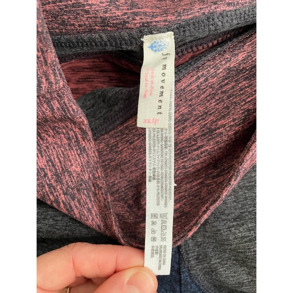 Free People Movement Dylan High rise Color Block Crop Leggings Yoga XS - Picture 6 of 11